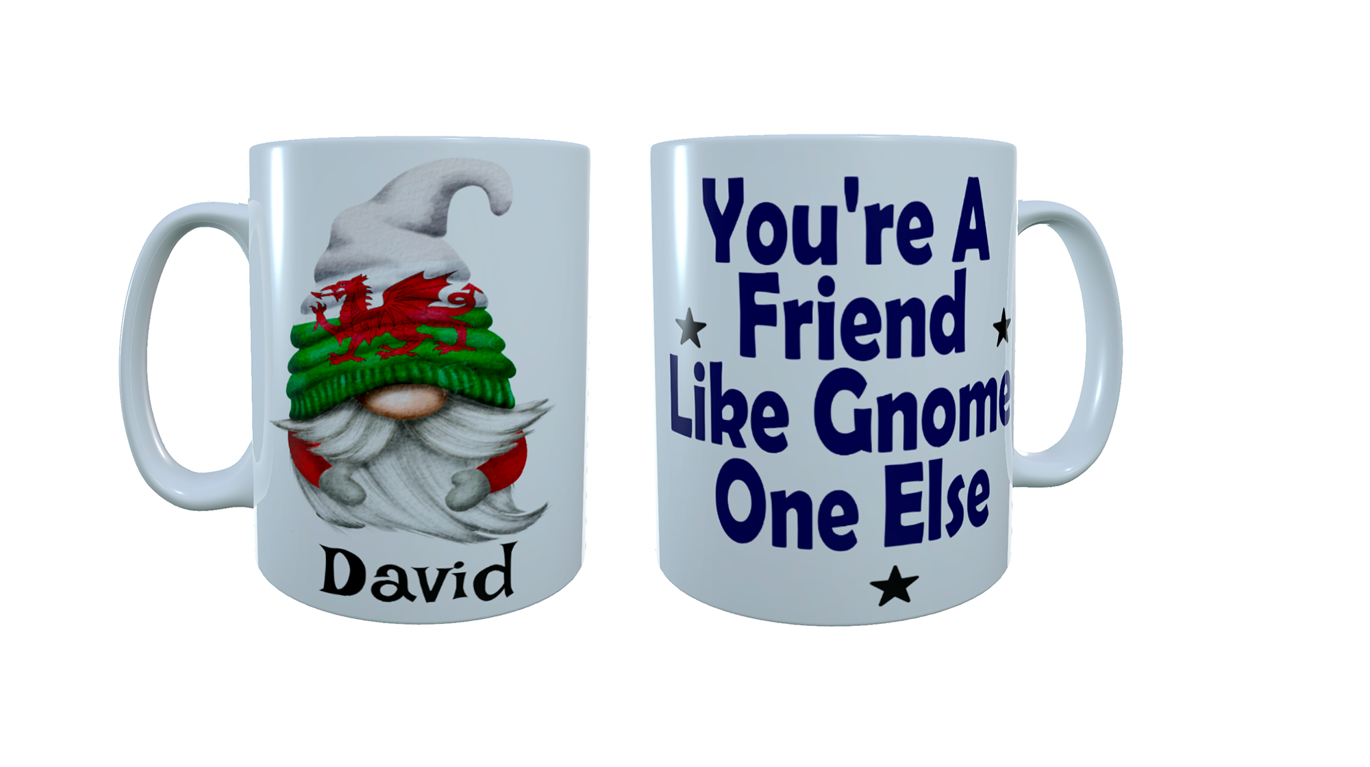 Patriotic Gnome Ceramic Mug, Wales Gnome, Gonk Coffee Mug